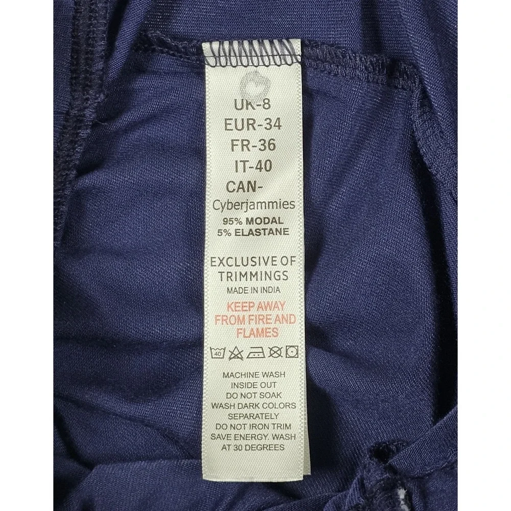 Cyberjammies Indigo Women's Jersey Pajama Bottom UK 8 Indigo Blue